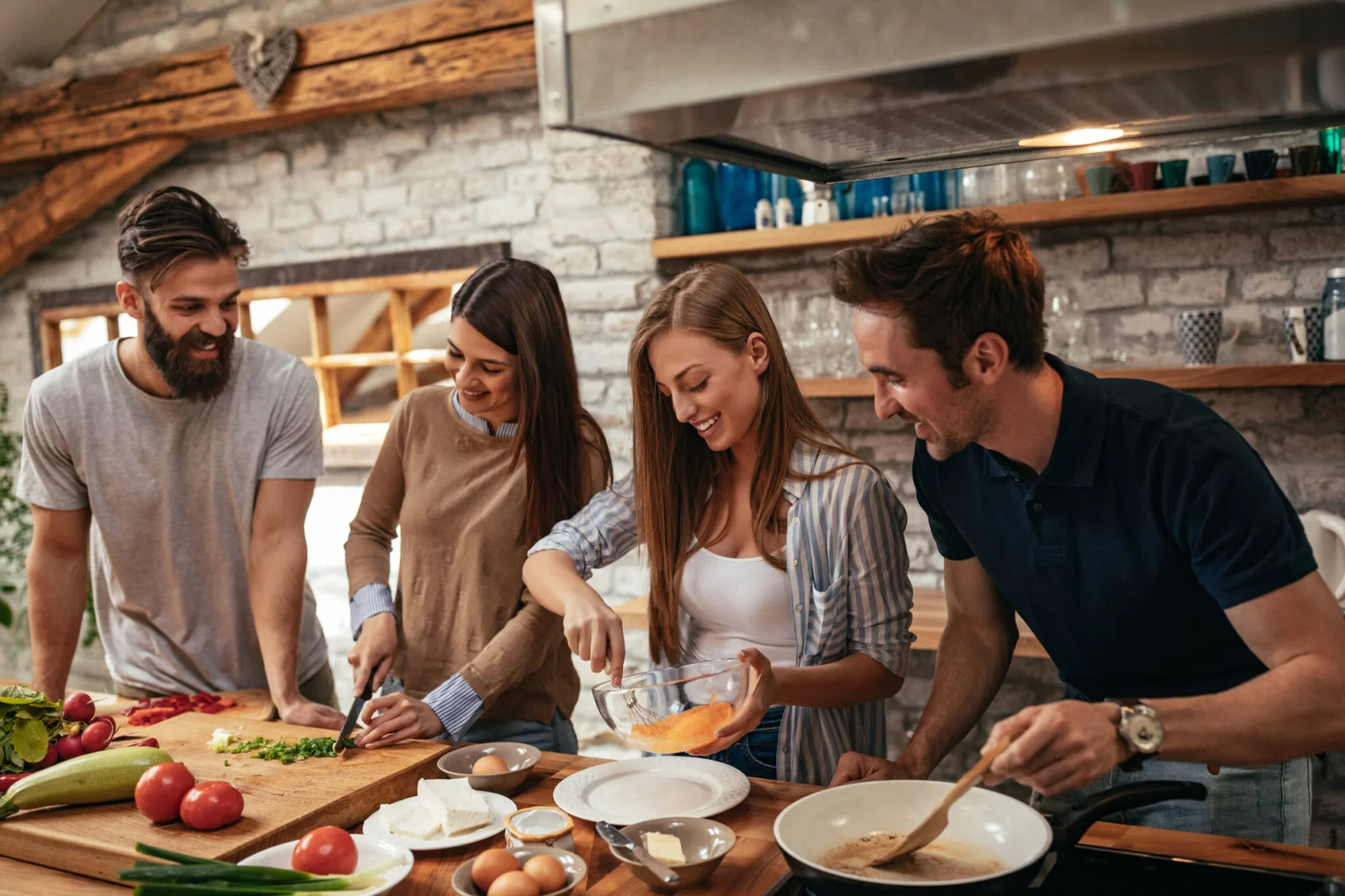 Cooking class in progress